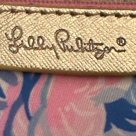Lilly Pulitzer ID Case Wallet in Shade Seekers Blue Pink Swirl w/Gold Ring. NWOT - Picture 6 of 6